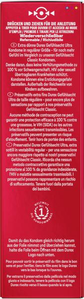 Durex Kondome Gefühlsecht Ultra Reguläre Passform
