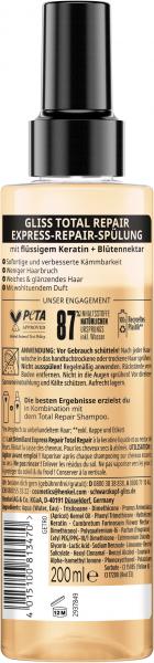 Schwarzkopf Gliss Express Repair Sprüh-Spülung Total Repair