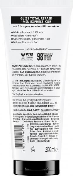 Schwarzkopf Gliss Total Repair 1 Min Express Kur