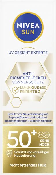Nivea Sun UV Gesicht Experte Anti Pigmentflecken Sonnenschutz  LSF 50+