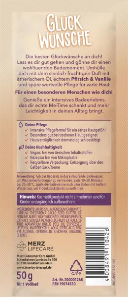 True by Tetesept Glückwünsche Badesalz Pfirsich-Vanille
