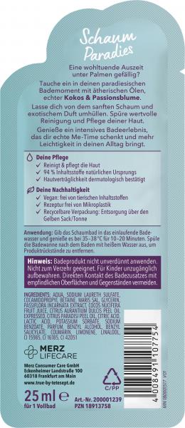 True by Tetesept Schaum Paradies Schaumbad Kokos Passionsblüte