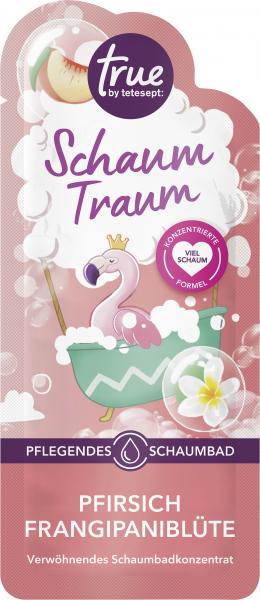 True by Tetesept Schaum Traum Schaumbad Pfirsich Frangipaniblüte