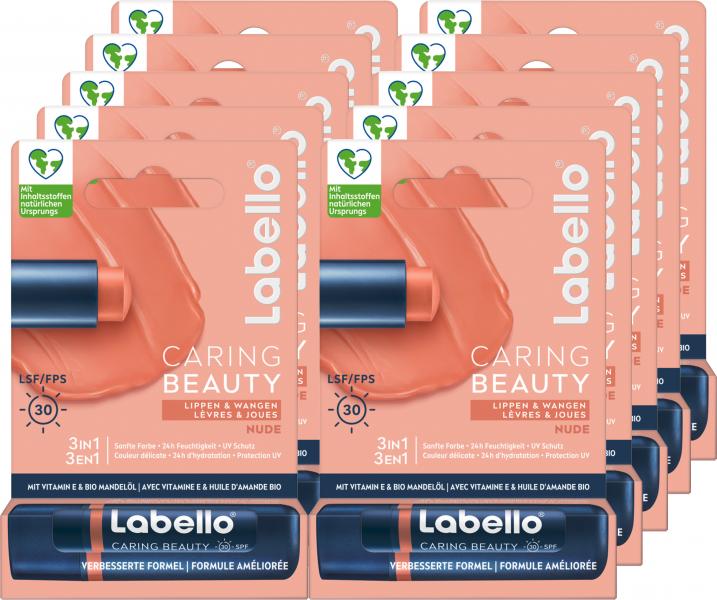 Labello Caring Beauty Nude für Lippen und Wangen