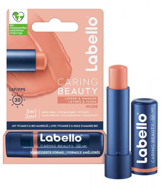 Labello Caring Beauty Nude für Lippen und Wangen