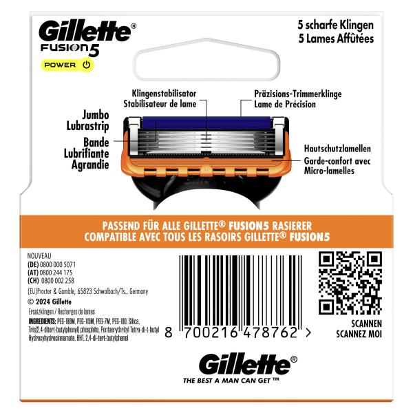 Gillette Fusion5 Power Rasierklingen