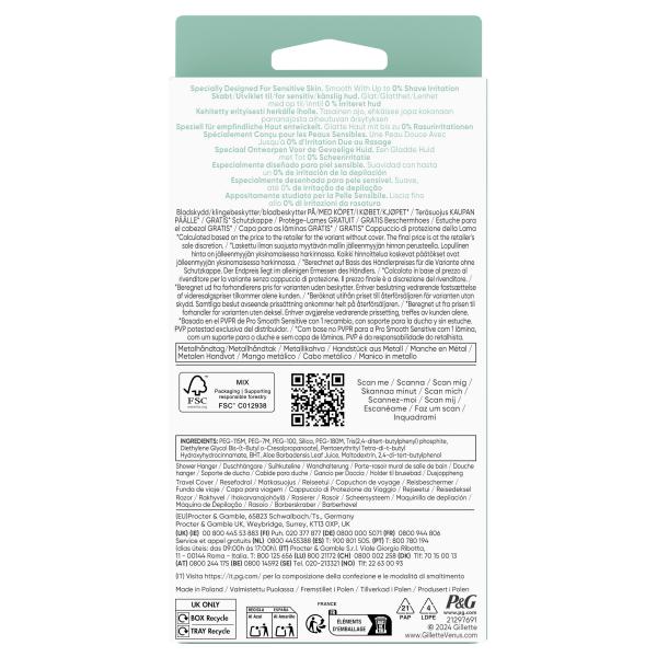 Gillette Venus Pro Smooth Sensitiv Rasierer mit 1 Klinge