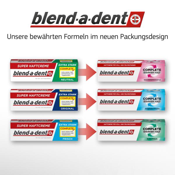 blend-a-dent Complete Haftcreme Starker Halt Originale Frische