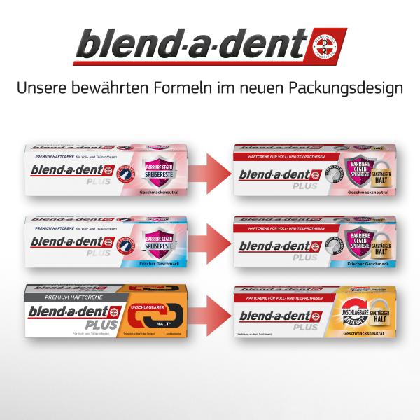 blend-a-dent Plus Haftcreme Unschlagbare Bisskraft Geschmacksneutral