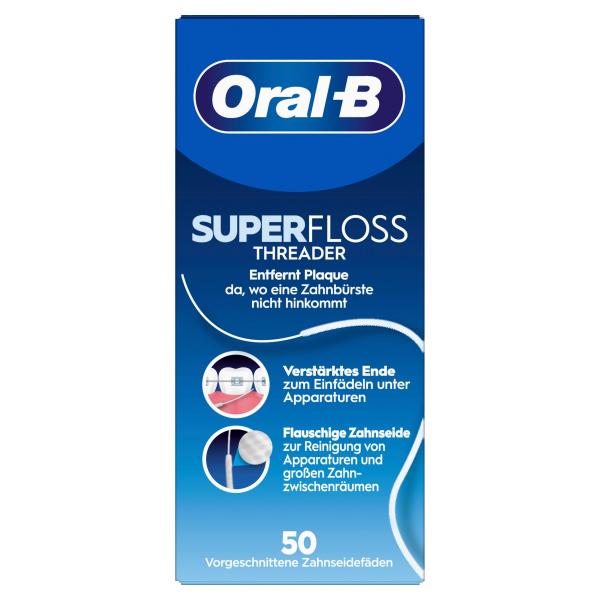 Oral-B Super-Floss Threader Zahnseide 50 Fäden
