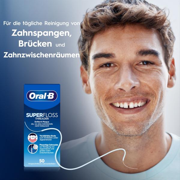 Oral-B Super-Floss Threader Zahnseide 50 Fäden