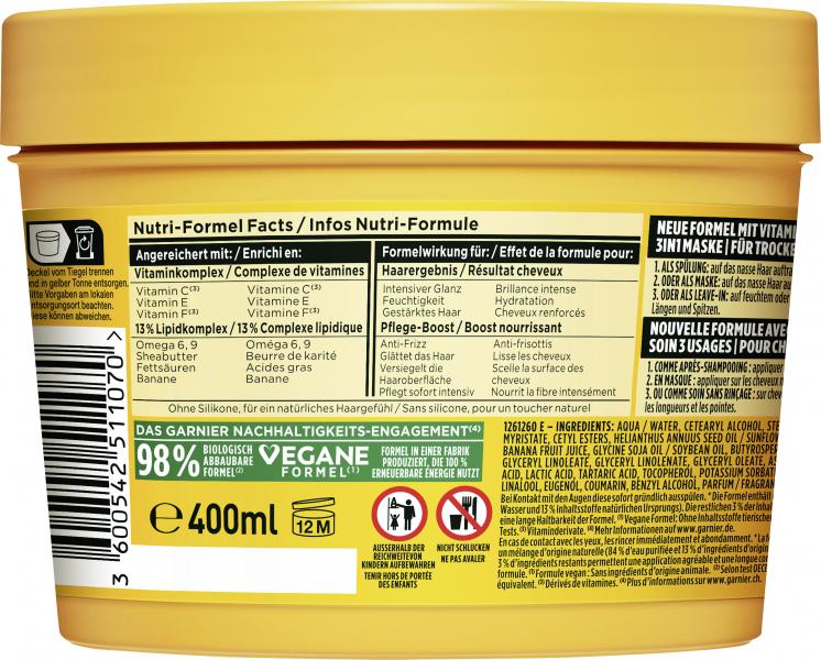Garnier Fructis Banana Hair Food Maske