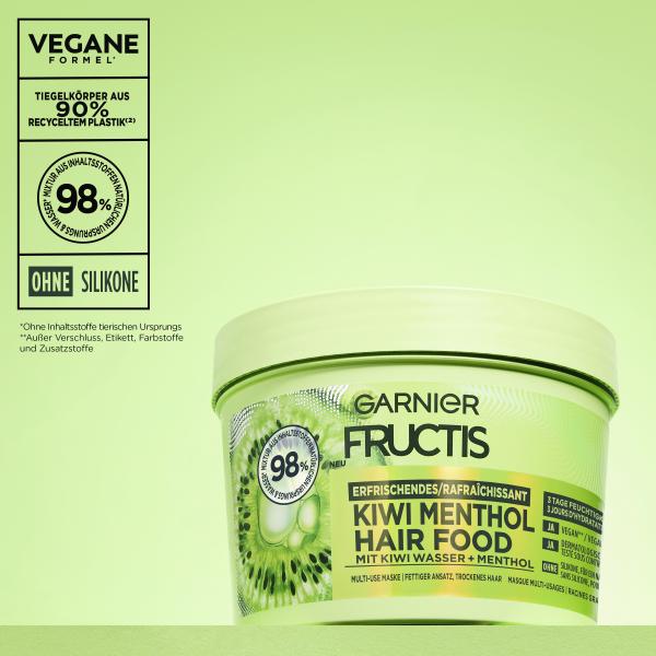 Garnier Fructis Haarkur Kiwi Menthol Hair Food 3in1 Maske