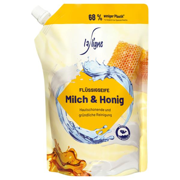 La Ligne Flüssigseife Milch & Honig Nachfüllbeutel