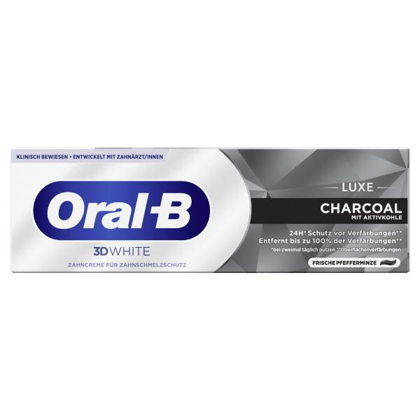 Oral-B 3D White Luxe Charcoal Zahncreme