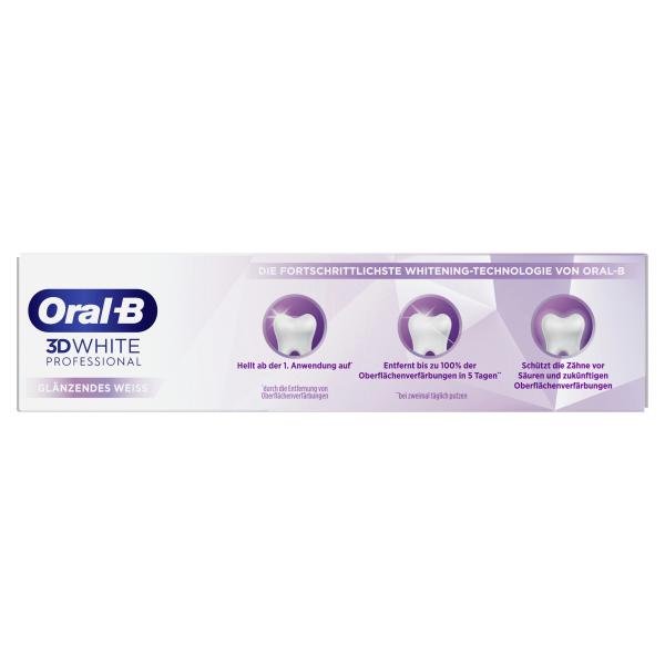 Oral-B 3D White Professional Express Whitening Glänzendes Weiss Zahncreme