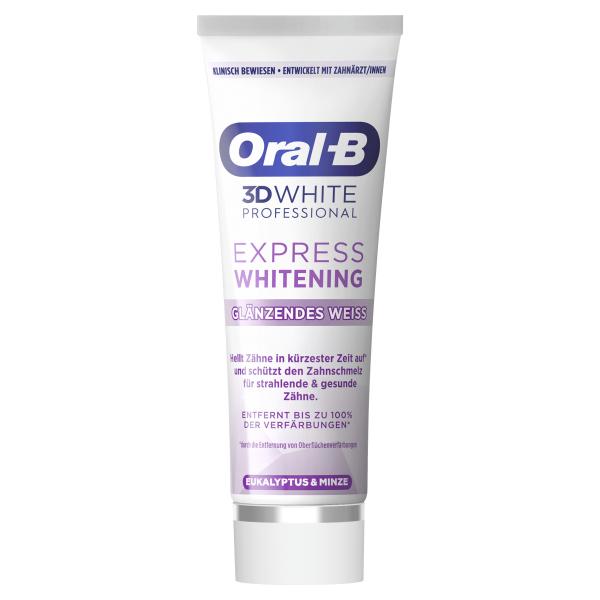 Oral-B 3D White Professional Express Whitening Glänzendes Weiss Zahncreme