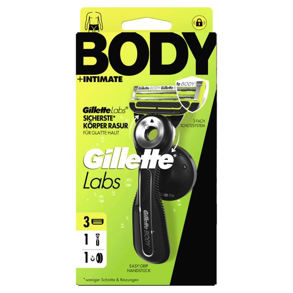 Gillette Labs Body + Intimate Rasierapparat mit 4 Klingen