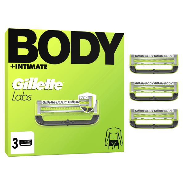 Gillette Labs Body + Intimate Rasierklingen 3er