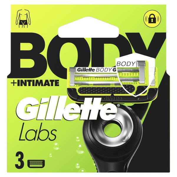 Gillette Labs Body + Intimate Rasierklingen 3er