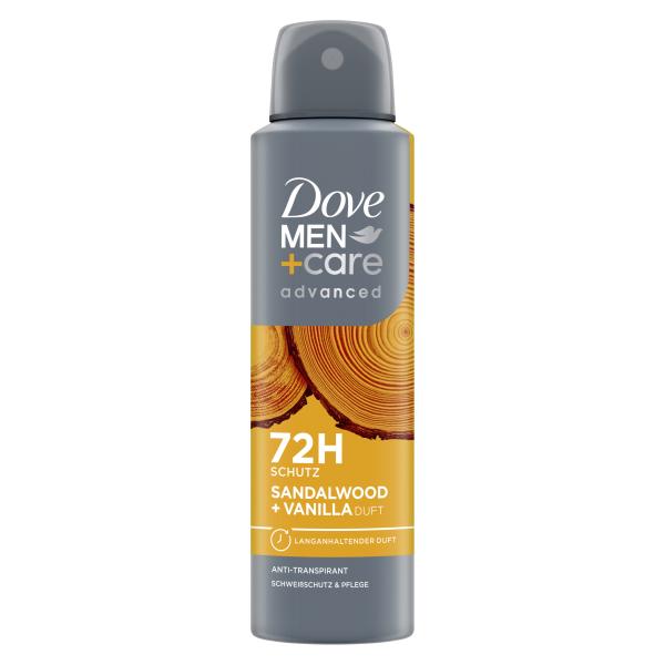 Dove Men+Care advanced Deo Spray Sandalwood- und Vanilla-Duft