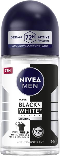Nivea Men Deo Roll On Black & White Invisible Original