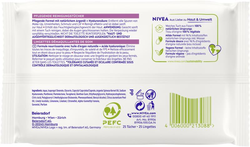 Nivea Pflegende Reinigungstücher