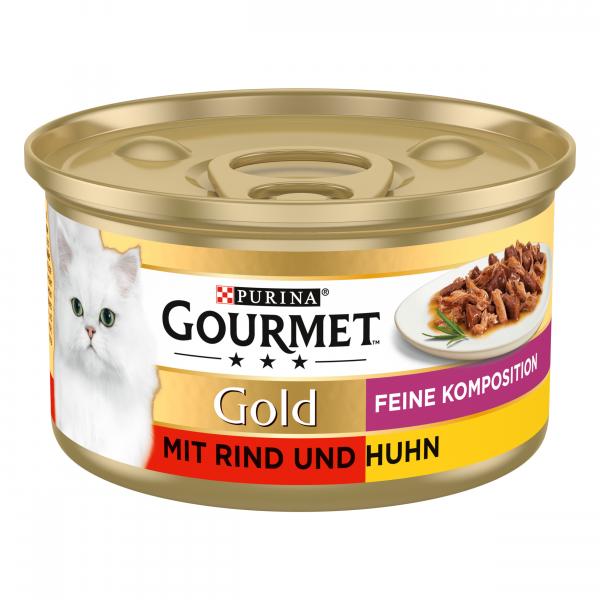Purina Gourmet Gold Feine Komposition mit Rind und Huhn