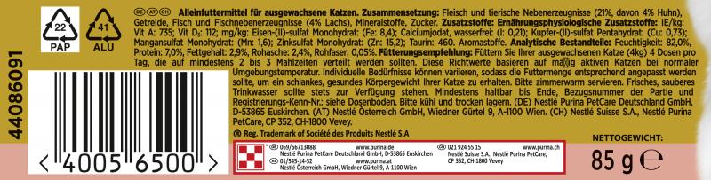 Purina Gourmet Gold Zarte Häppchen in Sauce mit Lachs & Huhn