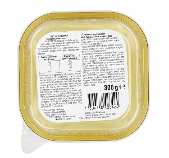 Jeden Tag Hund Pastete mit Pute, Rind & Gemüse