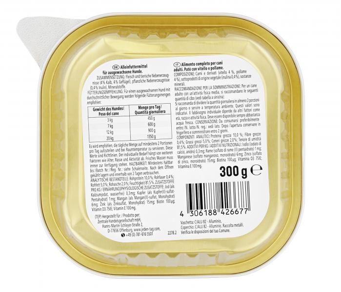 Jeden Tag Hund Pastete mit Kalb & Geflügel