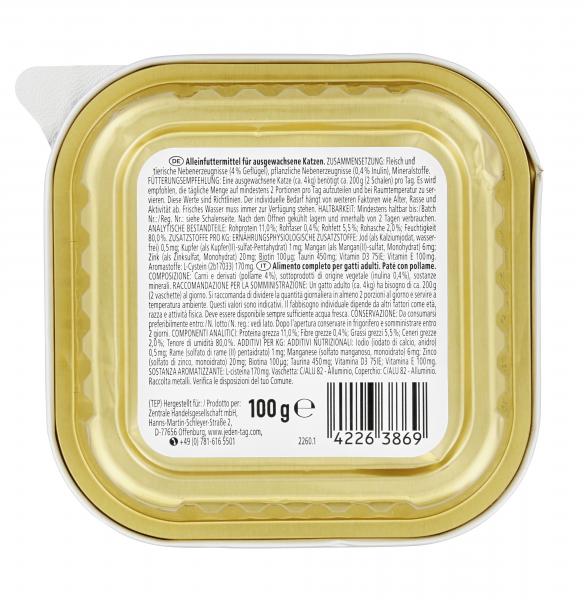 Jeden Tag Katze Pastete mit Geflügel