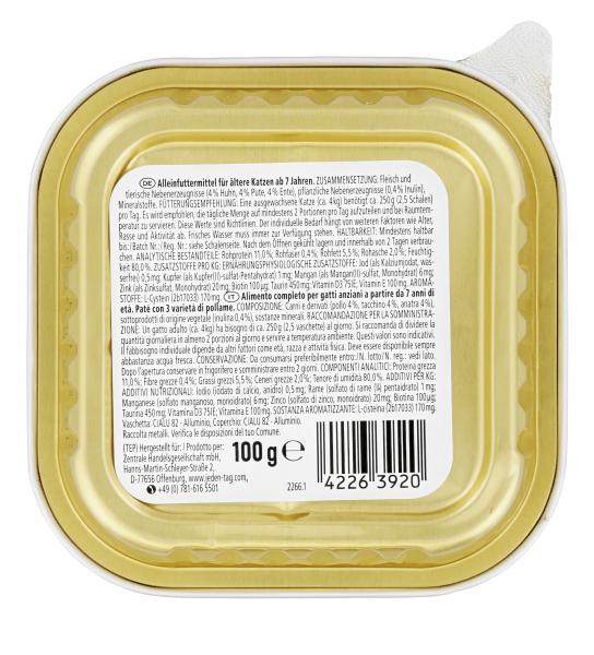 Jeden Tag Katze Senior Pastete mit 3 Sorten Geflügel