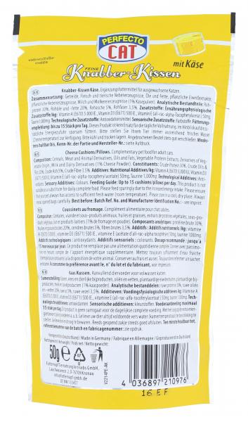 Perfecto Cat Feine Knabber Kissen mit Käse