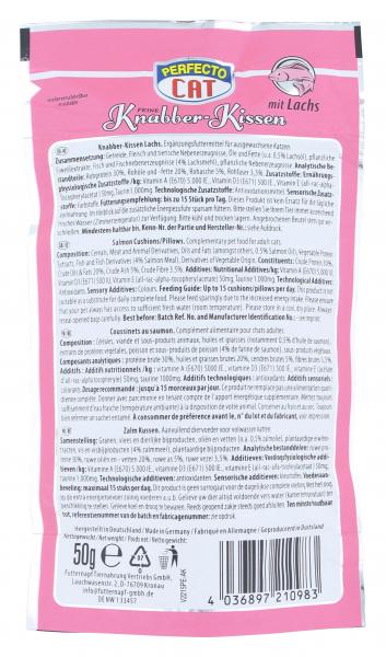 Perfecto Cat Feine Knabber Kissen mit Lachs