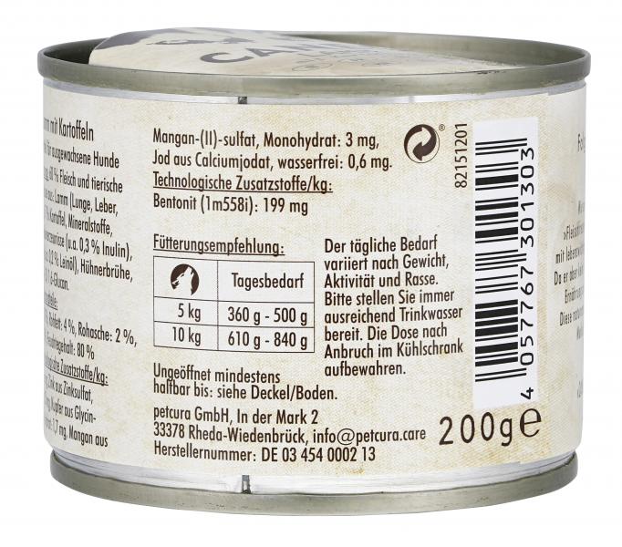 Caneo Hund Lamm mit Karfoffeln 