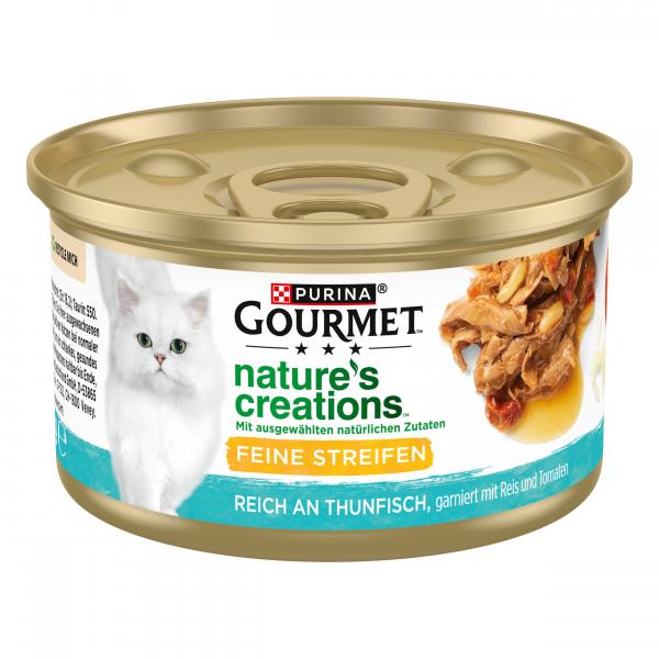 Purina Gourmet Nature's Creations Feine Streifen Reich an Thunfisch