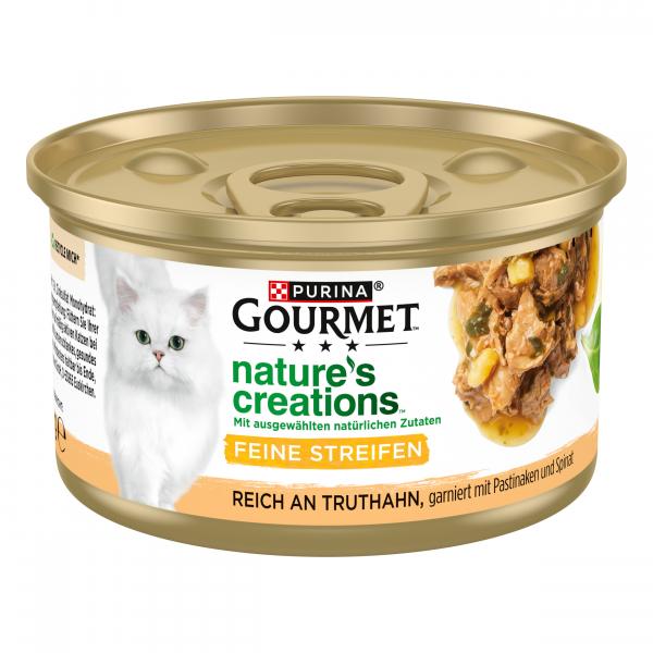Purina Gourmet Nature's Creations Feine Streifen Reich an Truthahn 