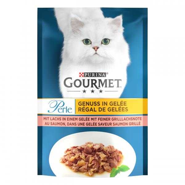 Purina Gourmet Perle Genuss in Gelee mit Lachs
