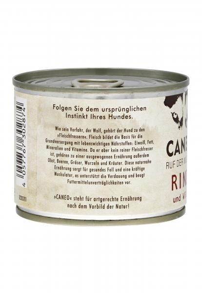 Caneo Ruf der Wildnis Rind und Wild getreidefrei