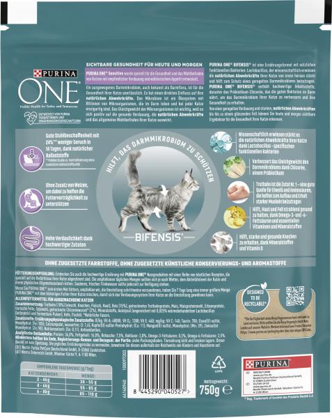 Purina One Bifensis Sensitive Reich an Truthahn