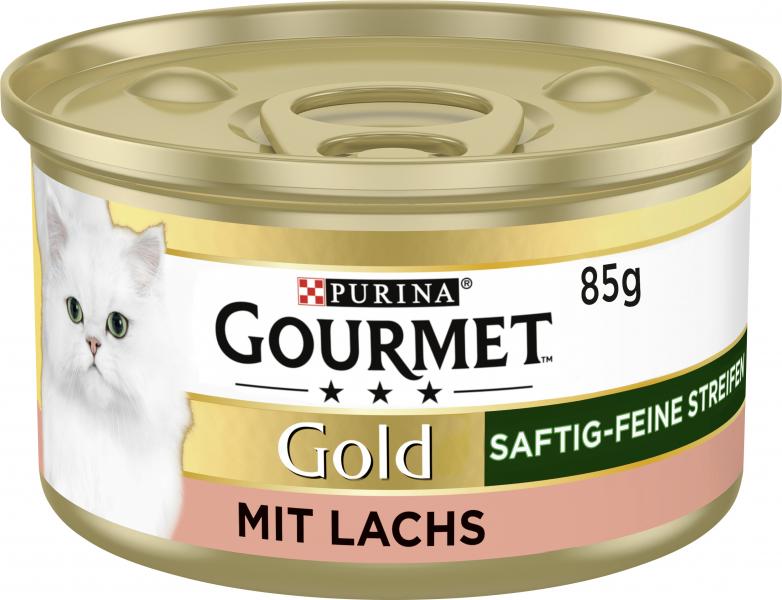Purina Gourmet Gold Saftig-Feine Streifen mit Lachs