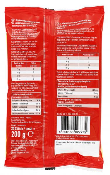 Jeden Tag Hund Kaustreifen mit Geflügel