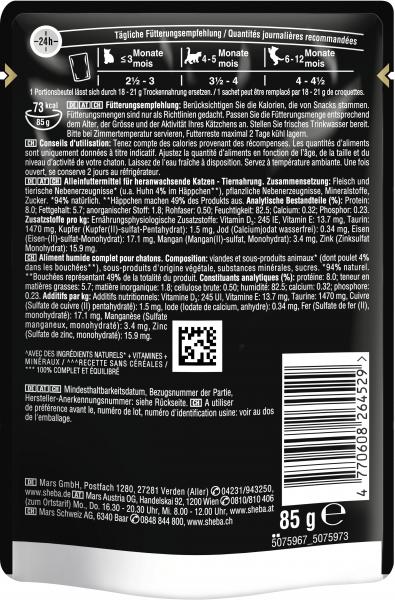 Sheba Kitten in Sauce mit Huhn