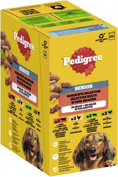 Pedigree Senior Gemischte Selektion in Gelee