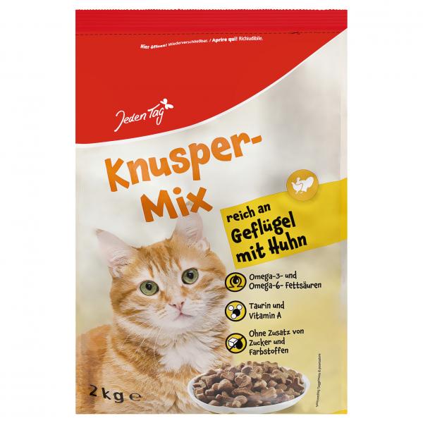 Jeden Tag Katze Knusper-Mix reich an Geflügel mit Huhn