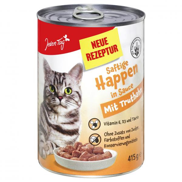 Jeden Tag Katze Saftige Happen in Sauce mit Truthahn