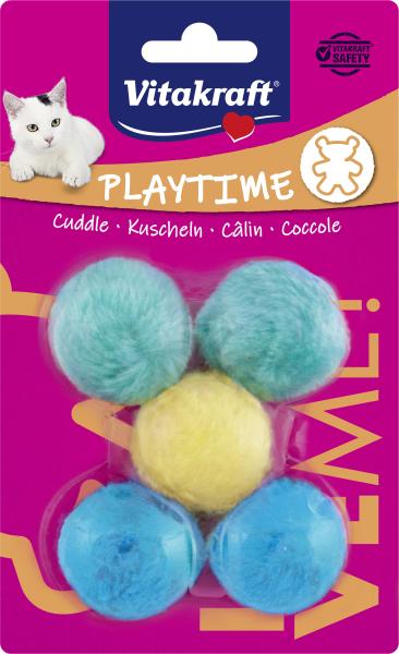 Vitakraft Plüschbälle mit Schelle für Katzen