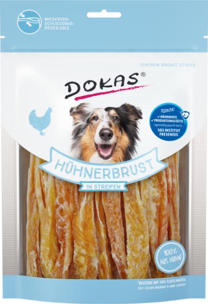 Dokas Hund Hühnerbrust in Streifen