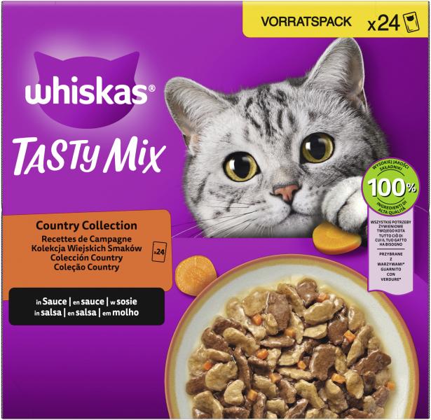 Whiskas 1+ Tasty Mix Country Collection in Sauce